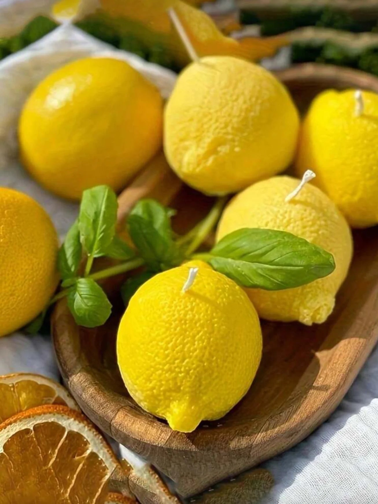 1pc Lemon Scented Candles, Handmade Soy Wax, Suitable For Home Decor, Party, Dining Table Decor,Holiday Gift, Wedding Decor