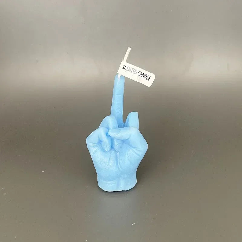 Creative Candles Middle Finger Shaped Gesture Scented Candles Niche Funny Quirky Gifts Home Decoration Ornaments Birthday Gifts