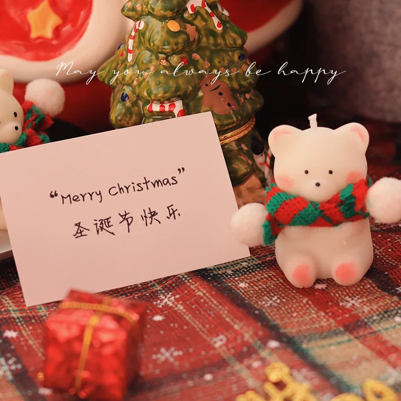 Original Christmas Scented Candles Gift Box Ornament Gift Christmas Eve Christmas Bear Home Atmosphere Souvenir