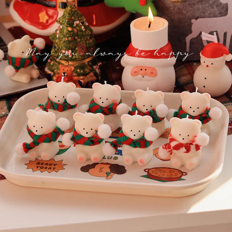 Original Christmas Scented Candles Gift Box Ornament Gift Christmas Eve Christmas Bear Home Atmosphere Souvenir