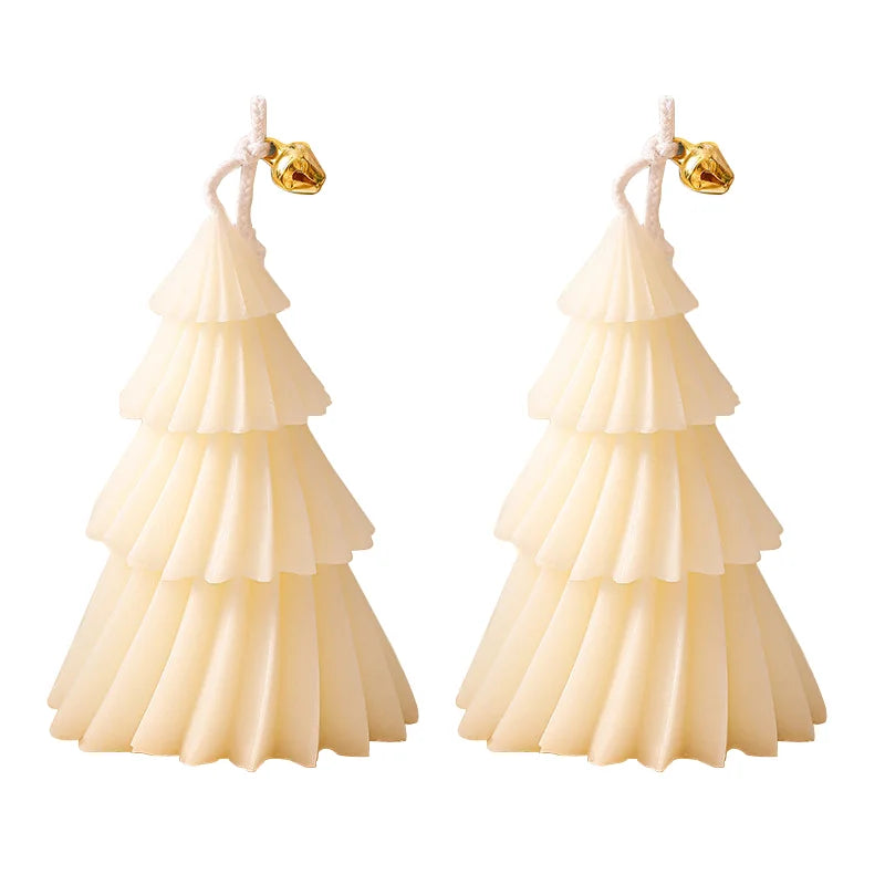 2/1PCS 8X11cm Christmas Tree Aromatherapy Candles Gifts Soy Wax Desktop Ornaments Home Decoration Creative Souvenirs Cyclone