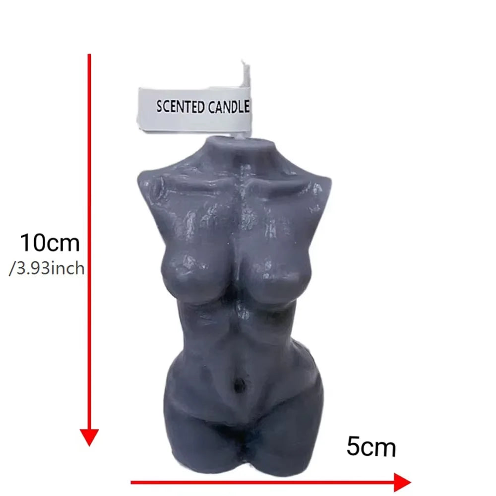 Female Body Art Scented Candle Soy Wax Torso Sculpture Candle Romantic Home Decor Aromatherapy Candle for Bedroom Bathroom GiftF
