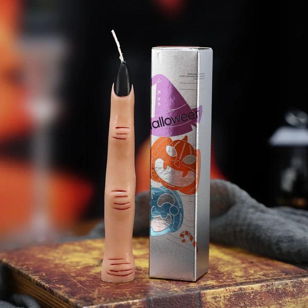 Halloween Aromatherapy Candle Set - Skull & Pumpkin&Bone Fingers Horror Home Decor, Soy Wax Scented Candles Limited Edition Gift