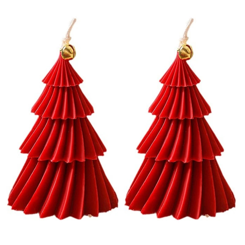 2/1PCS 8X11cm Christmas Tree Aromatherapy Candles Gifts Soy Wax Desktop Ornaments Home Decoration Creative Souvenirs Cyclone