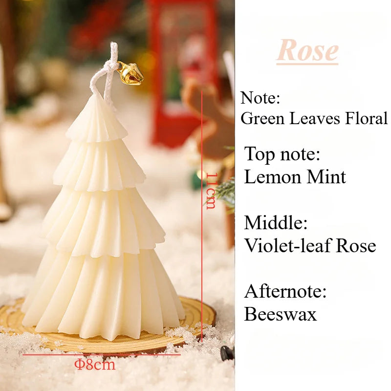 2/1PCS 8X11cm Christmas Tree Aromatherapy Candles Gifts Soy Wax Desktop Ornaments Home Decoration Creative Souvenirs Cyclone