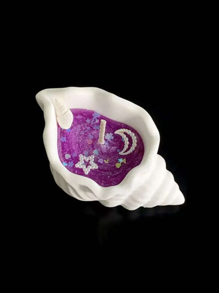 Ocean Theme Conch Shell Scented Candle Romantic Candle Holder Decorative Candle for Wedding Anniversary Gift