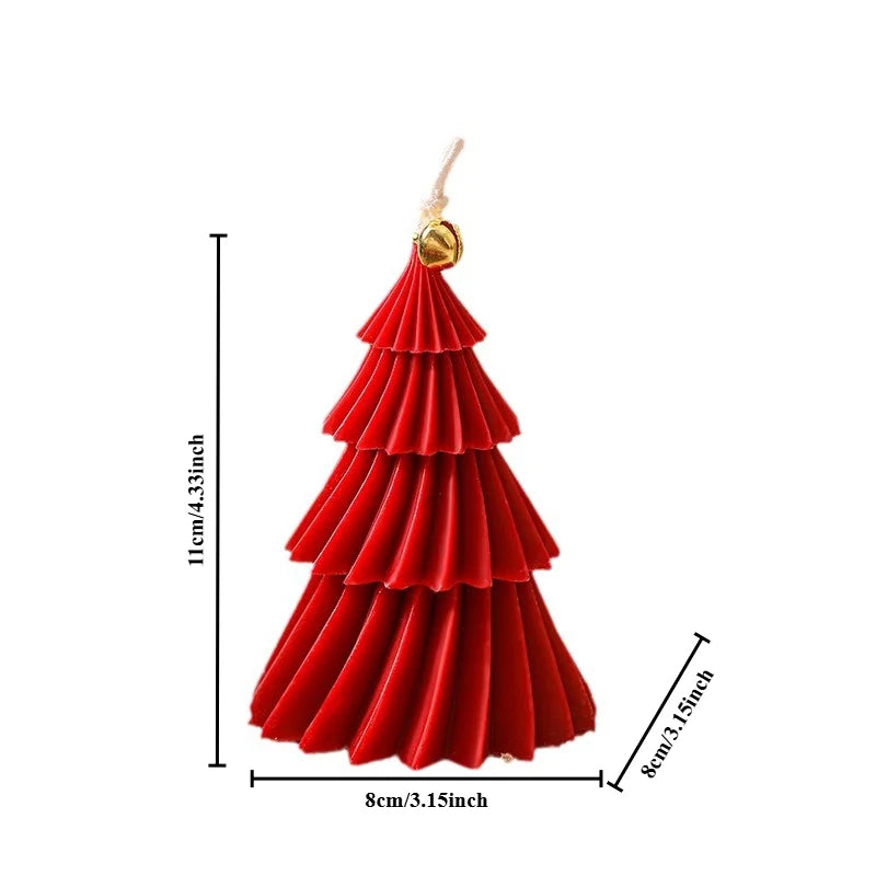 2/1PCS 8X11cm Christmas Tree Aromatherapy Candles Gifts Soy Wax Desktop Ornaments Home Decoration Creative Souvenirs Cyclone