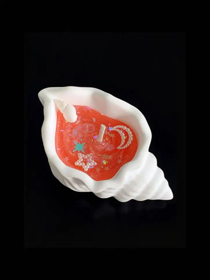 Ocean Theme Conch Shell Scented Candle Romantic Candle Holder Decorative Candle for Wedding Anniversary Gift
