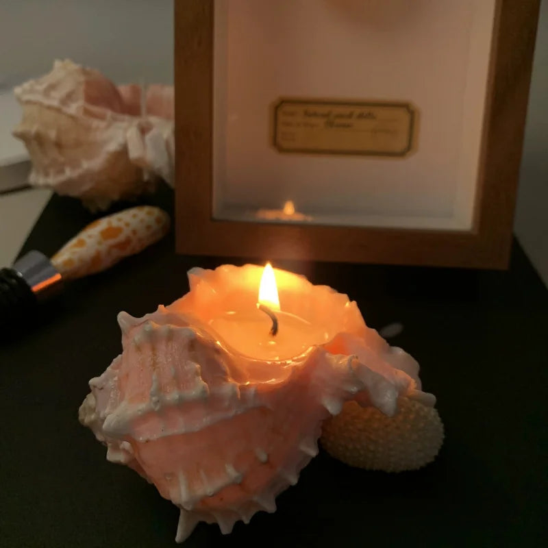 Conch Scented Candle (Handmade) - Home Decoration Ornaments For Bedroom & Living Room Tabletop Holiday Gifts