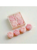 Home Decoration Scented Candles 4pcs/set Handmade Rose Bouquet Shape Fragrance Candle Romantic Holiday Gift