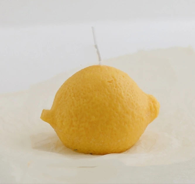 1pc Lemon Scented Candles, Handmade Soy Wax, Suitable For Home Decor, Party, Dining Table Decor,Holiday Gift, Wedding Decor