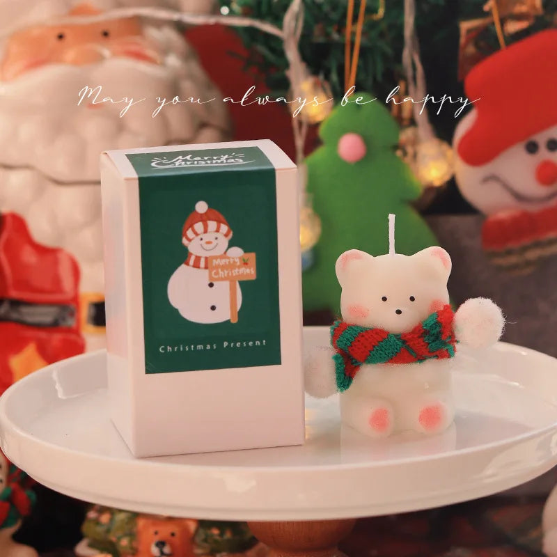 Original Christmas Scented Candles Gift Box Ornament Gift Christmas Eve Christmas Bear Home Atmosphere Souvenir